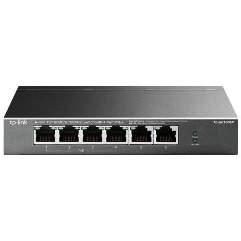 Switch Desktop TL-SF1006P con 6 porte PoE Colore Nero - Foto 1